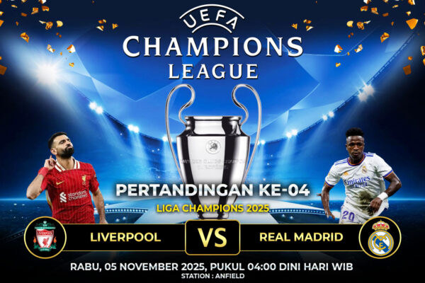Prediksi Liverpool vs Real Madrid 05 November 2025: Duel Panas di Anfield